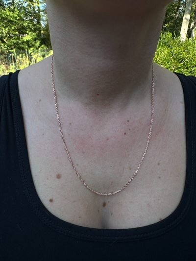 Pre-owned Harlembling Solid 14k Rose Gold Men's Women's Real Rope Chain Necklace 1.5mm-4mm In Pink