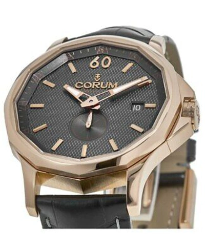 Pre-owned Corum Admiral 18kt Rose Gold Leather Strap Men's Watch A395/01009