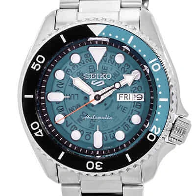 Pre-owned Seiko 5 Sports Automatic Teal Dial Men's Watch Srpj45k1