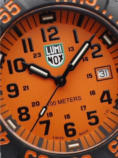 Pre-owned Luminox Sea Lion Orange Dial Men's Military Watch X2.2059.1