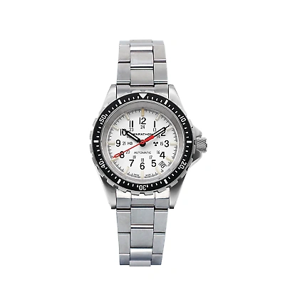 Pre-owned Marathon 36mm Arctic Edition Medium Diver's Automatic (msar Auto) With Stainless