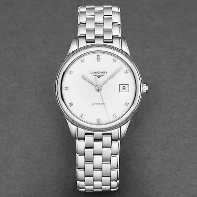 Pre-owned Longines Women's 'flagship' Silver Dial Diamond Markers Automatic L4.774.4.27.6