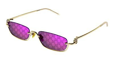 Pre-owned Gucci Sunglasses Gg1278s 005 Gold Violet In Purple