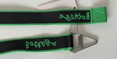 BOTTEGA VENETA Pre-owned $490  Webb Logo Fabric /.;'loblack/green Belt One Size 702051