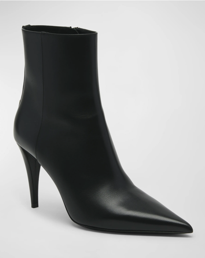 Pre-owned Valentino Garavani Rockstud Stiletto Booties, Black - Retail $1750