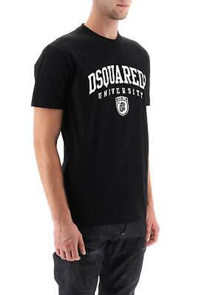 Pre-owned Dsquared2 T-shirt  Men Size L S74gd1166s23009 900 Black