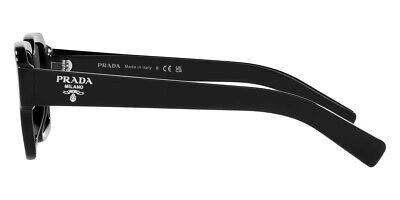 Pre-owned Prada Pr 02zsf Sunglasses Black Gray Gradient Vintage 54mm 100% Authentic