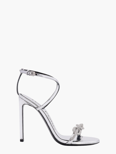 Shop Tom Ford Woman Sandals Woman Silver Sandals