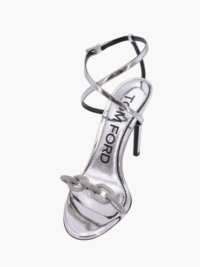 Shop Tom Ford Woman Sandals Woman Silver Sandals