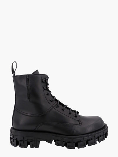 Shop Versace Man Greca Portico Man Black Boots