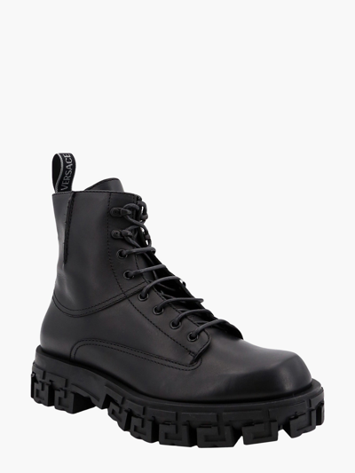 Shop Versace Man Greca Portico Man Black Boots