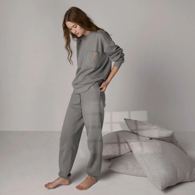 Shop Lunya Silksweats Reversible Pocket Sweatshirt In Ebbing Fog