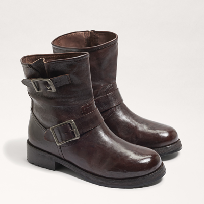 Shop Sam Edelman Lulah Moto Boot Dark Brown Leather