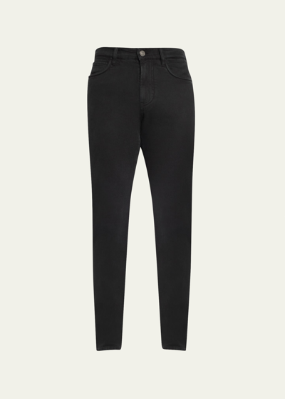 Shop Loro Piana Men's Straight Leg 5-pocket Pants In Fade To Black