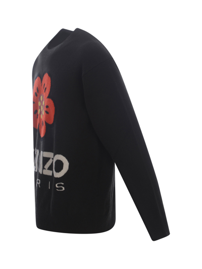Shop Kenzo Sweater  "flower" In Nero