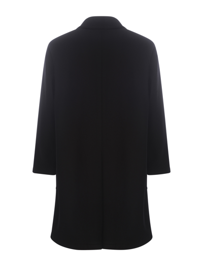 Tagliatore Coat In Virgin Wool Blend In Nero