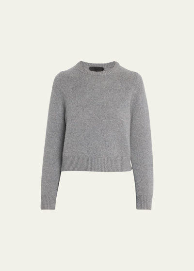 Shop Nili Lotan Poppy Cashmere Sweater In Medium Grey Melan