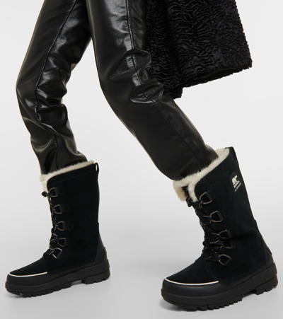 Shop Sorel Torino Ii Tall Suede Snow Boots In Black