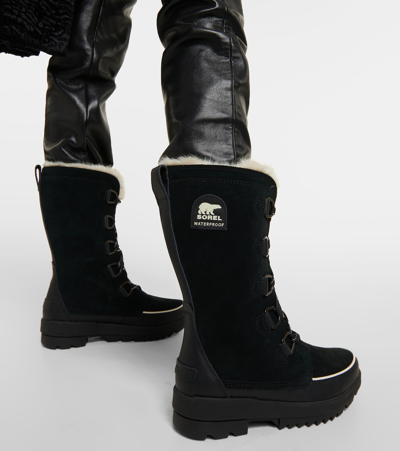 Shop Sorel Torino Ii Tall Suede Snow Boots In Black