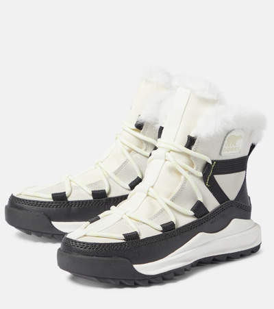 Shop Sorel Ona Rmx Glacy Suede Snow Boots In White