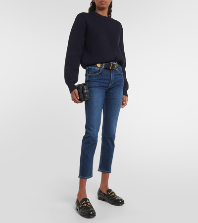 Shop Citizens Of Humanity Isola Cropped Slim Jeans In Blue