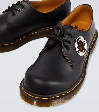 Shop Comme Des Garçons Homme Deux X Dr. Martens Leather Derby Shoes In Black