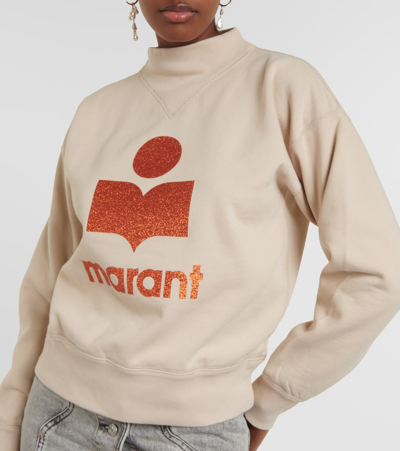 Shop Marant Etoile Moby Logo Cotton-blend Sweatshirt In Multicoloured