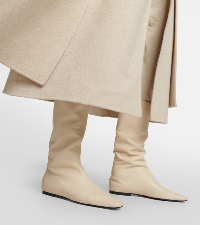 The Row Stiefel Bette Aus Leder In White