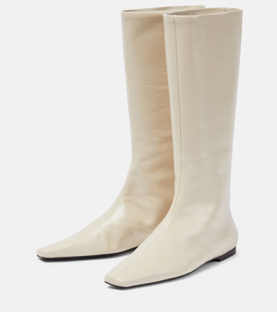 Shop The Row Bette Leather Boots In White