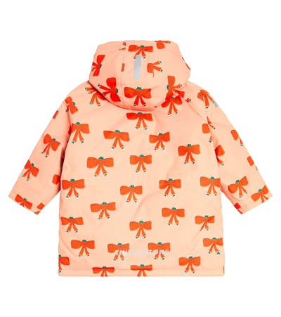 Tinycottons Tiny Bow Technical Snow Jacket In Pink