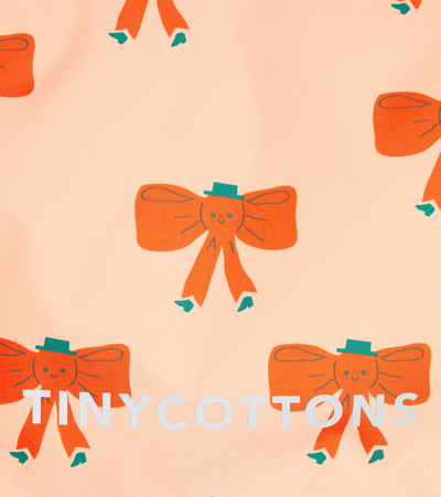 Tinycottons Tiny Bow Technical Snow Jacket In Pink
