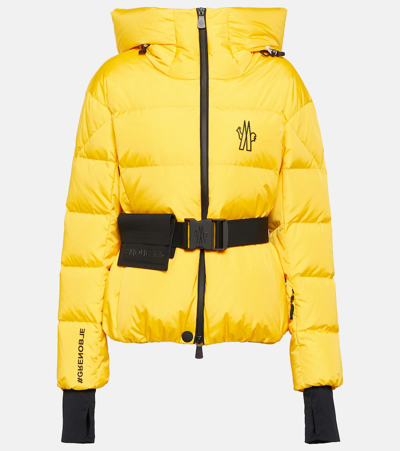 Shop Moncler Bouquetin Ski Jacket In Yellow