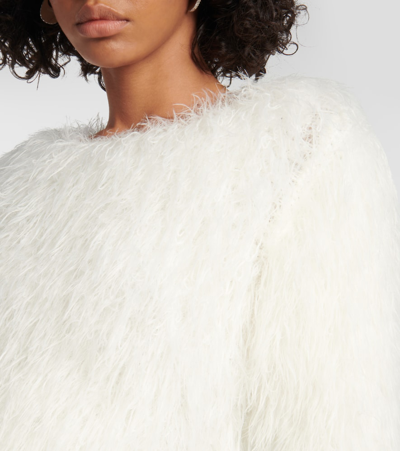 Coperni Fluffly Knit Sweater In White