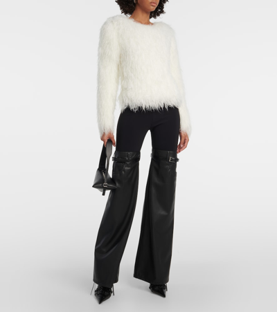 Coperni Fluffly Knit Sweater In White