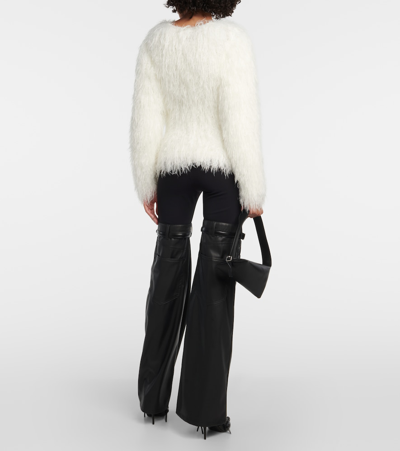 Coperni Fluffly Knit Sweater In White