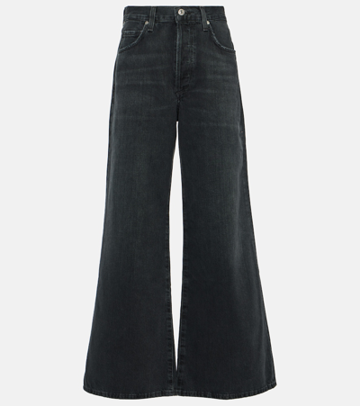 Shop Citizens Of Humanity Beverly High-rise Bootcut Jeans In Black