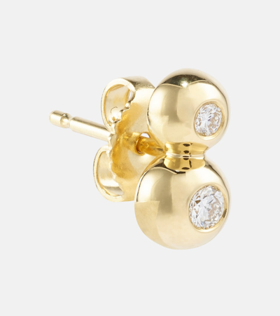 Melissa Kaye Audrey Small 18kt Gold Earrings With Diamonds In Gold