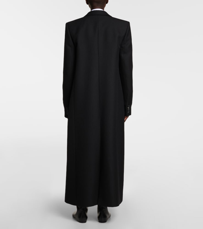 Shop The Row Cassiopea Wool And Mohair Coat In Black
