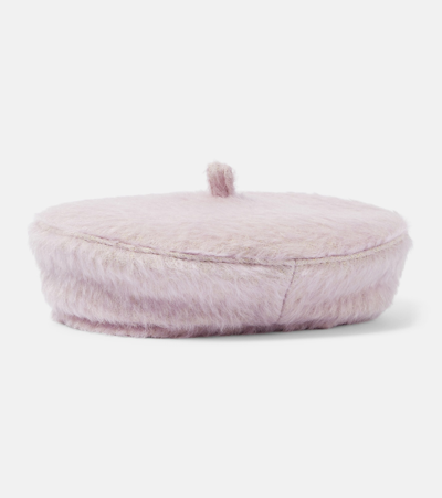 Shop Ruslan Baginskiy Logo Wool-blend Beret In Pink