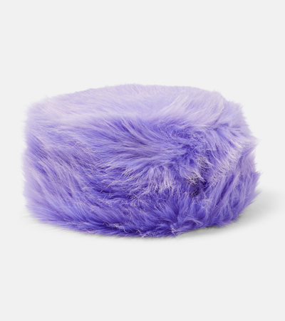 Shop Ruslan Baginskiy Faux Fur Hat In Purple