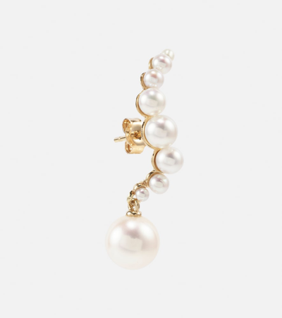 Mateo 14kt Gold Drop Earrings With Pearls In Gold