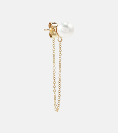 Mateo 14kt Gold Drop Earrings With Pearls In White