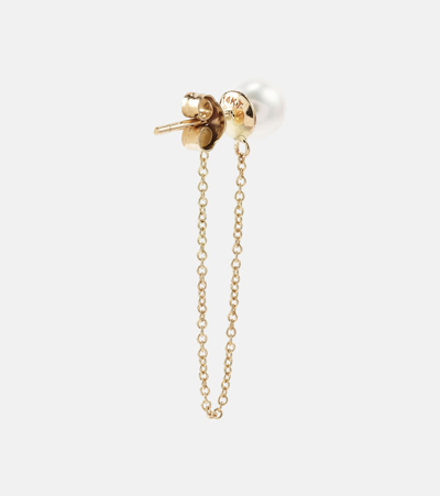 Mateo 14kt Gold Drop Earrings With Pearls In White
