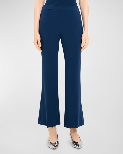 Shop Theory Demitria Mid-rise Bootcut Pants In Blueberry