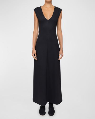 Shop Leset Rio V-neck Maxi Dress In Black