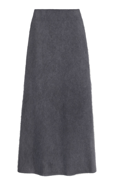 Shop Lisa Yang Asta Cashmere Midi Skirt In Grey