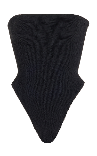 Shop Bondeye Fane Strapless One-piece Swimsuit In Black