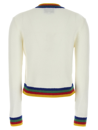 Shop Casablanca Logo Embroidery Sweater In White