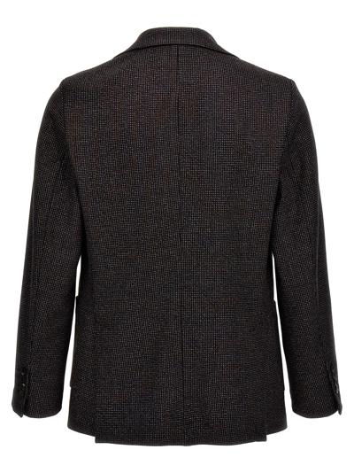 Shop Circolo 1901 Occhio Di Pernice Wool Blazer In Brown