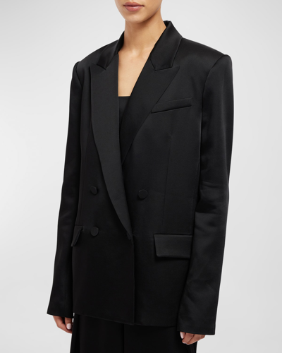 Simkhai Norah Double-breasted Blazer In Black